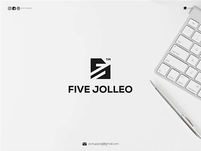five Jelleo brand design brand identity branding design flatdesign letter logo logodesign logomaker logotype modern logo ponuppo ui ux