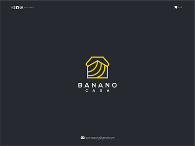 Banano Casa awesome logo brand design brand identity branding design letter logo logodesign logomaker logotype modern logo ui ux