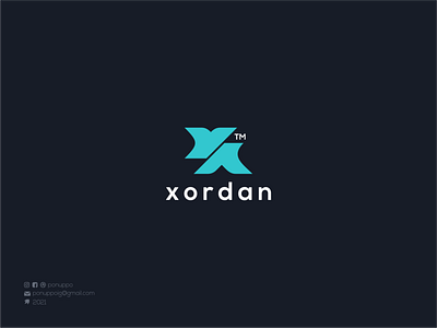 Xordan awesome logo brand design branding design initial logo letter logo logodesign logomaker logotype modern logo monogram logo ponuppo ui ux