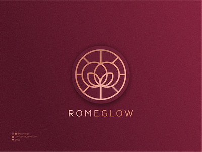 Romeglow awesome logo brand design branding design flatdesign letter lettering logo logodesign logomaker logotype modern logo ponuppo ux