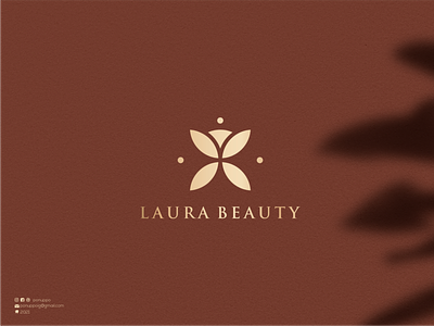 Laura Beauty Logo beauty logo brand brand design branding design illustration logo logodesign logomaker luxury logo modern logo monogram ui ux