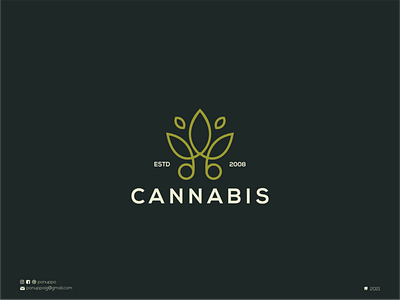 Cannabis Logo beauty logo brand design branding cannabis logo design jewelry logo lineart cannabis logo logodesign logomaker luxury logo modern logo monoline cannabis logo nature logo