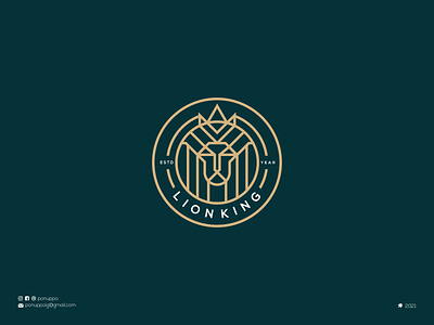 Monoline Lion King Logo lionking