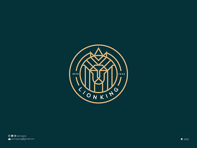 Monoline Lion King Logo lionking