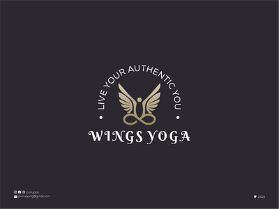 Line Art Wing Yoga beauty logo brand design branding design illustration line art logo logo maker logodesign logomaker modern logo monoline logo ui vector wings yoga logo
