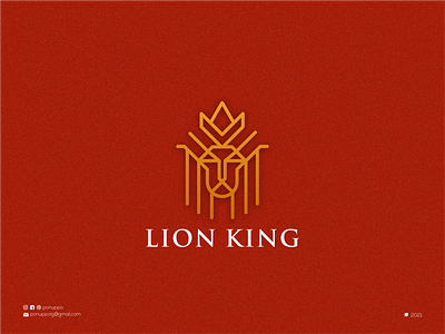 Line Art Lion King Logo