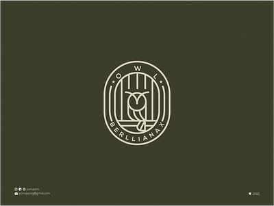 Lineart Owl Logo mascot