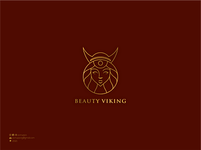 Beauty Viking Logo brand design branding design illustration initial logo logo logo maker logodesign logomaker logos modern logo ui vector viking logo