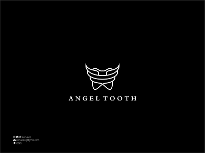 Lineart Tooth Logo beauty logo brand design branding design illustration jewelry logo lineart logo logo logo maker logodesign logomaker logos modern logo monoline logo royal logo tooth logo ui vector