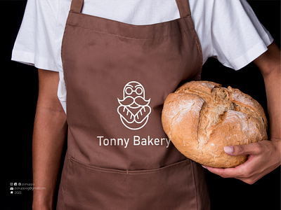 Tonny Bakery Logo brand design brand mark branding design food logo illustration initial logo logo logo maker logodesign logomaker modern logo restaurant top logo ui vector