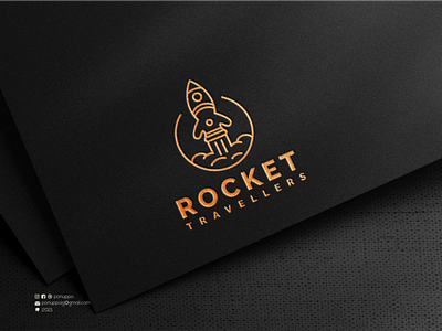 Lineart Rocket Logo brand design branding design illustration jewelry logo lineart logo logo logodesign logomaker modern logo monoline logo rocket logo royal logo sale logo ui vector