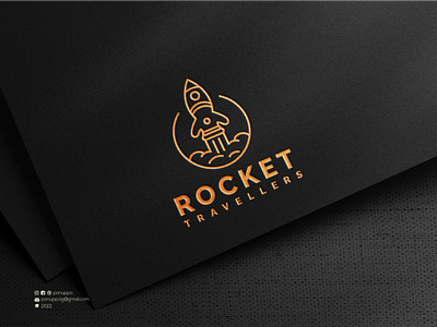 Lineart Rocket Logo