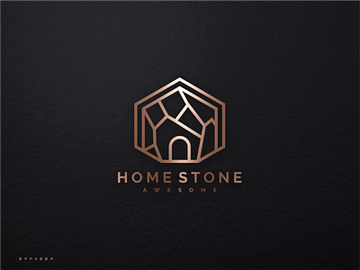 Home Stone Logo brand brand design brand mrak branding design illustration logo logodesign logomaker luxury modern logo royal brand stone ui vector
