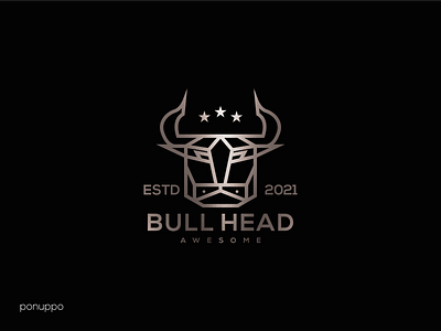 Bull Head Lineart Logo brand design brand mark branding bull head lineart logo logo maker logomaker luxury logo modern logo monoline logo royal logo sale logo top logo