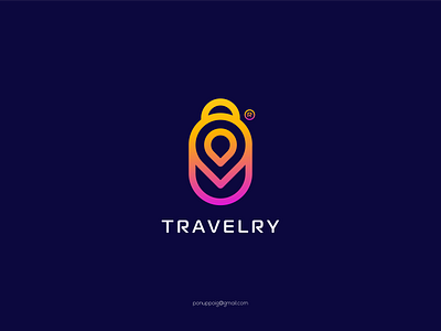 Travelry brand design branding design holiday illustration logo logodesign logomaker modern logo ui vector