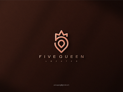 Five Queen Located brand design branding design gold illustration logo logodesign logomaker modern logo ui vector