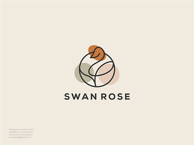 Swan Rose beauty brand design branding design illustration initial jewelry lineart logo logodesign logomaker luxury modern logo monoline nature rose sa swan ui vector