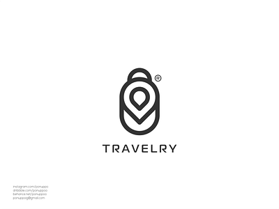 Travelry Logo brand design branding design graphic design illustration logo logo type logodesign logomaker modern logo sale logo sign top logo travelry logo ui vector