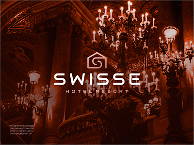 Swisse Hotel Resort best logo brand design brand mark branding design elegant illustration initial initial s logo logo logo maker logodesign logomaker luxury modern logo s logo sale top logo ui vector