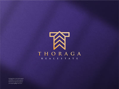 Thoraga Realestate brand design branding design illustration jewelry logo logo maker logodesign logomaker luxury modern logo realestate sale logo top logo ui vector