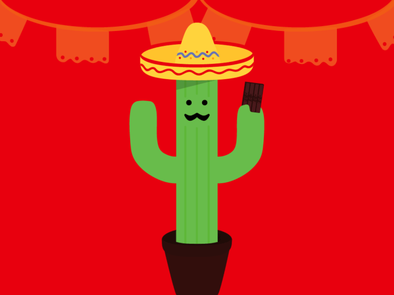Cinco Bob ae bob cactus cinco de mayo dancing illustration kitkat mexican silly social