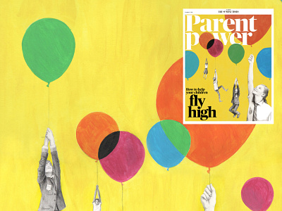 Cover for The Sunday Times supplement Parent Power concept editorial editorial illustration illustration pencil uk