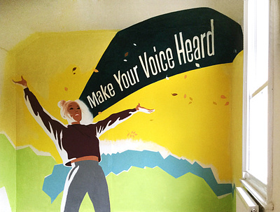 Your voice mural artist mural mural art mural design muralart office mural painting
