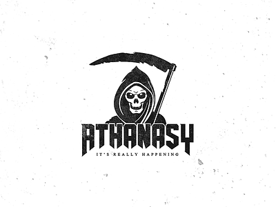 Athanasy dark gamer gaming logo grunge logotype orange orange logo tattoo typography