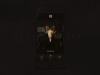 alreadyVintage - Website brown dark grunge responsive skull vintage web webdesign
