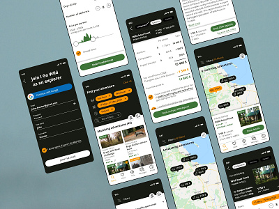 Mobile application for booking wildlife adventures adventures app map mobile app mobile design mobile ui ui ux