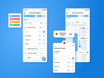 Easy shopping with an app app challenge design map shopping list ui ux