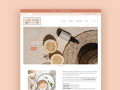 eCommerce // Homewares + Lifestyle Store // Shopify design ecommerce graphic design shopify