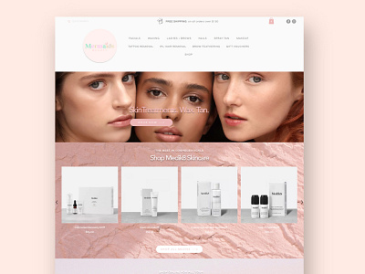 eCommerce // Beauty Salon // wix design ecommerce graphic design wix