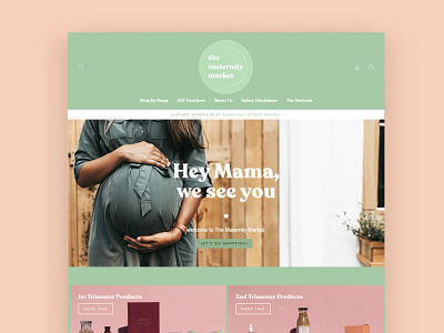 eCommerce // Pregnancy Products + Blog // Shopify design ecommerce graphic design shopify