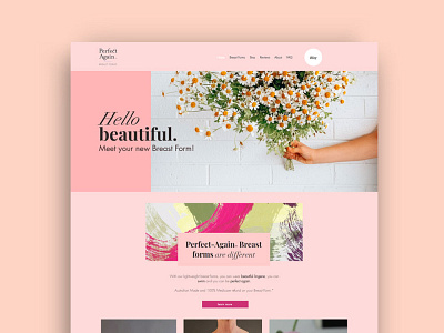Portfolio site // Breastform Company // wix design graphic design portfolio site wix