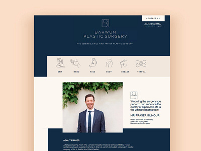 Portfolioe Site // Plastic Surgeon // wix design graphic design portfolio site wix