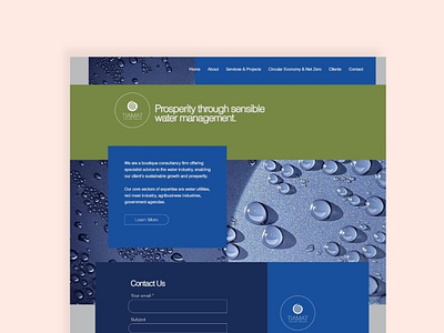 Portfolio Site // Water Engineering Company // wix design graphic design portfolio site wix