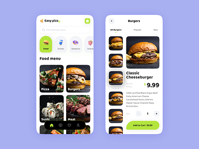 Food delivery app app bar branding delivery app design food mobile scroll typography ui ux