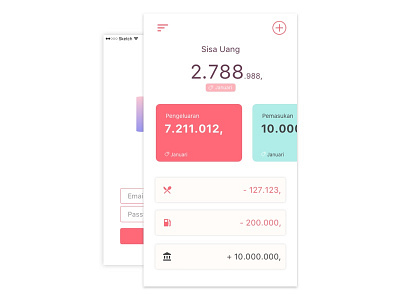 Duet financial mobile money sketch uiux