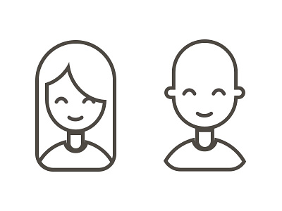 Restroom character icon illustration lineart