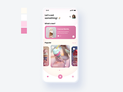 Ice cream delivery app app art design flat icon minimal typography ui ux web