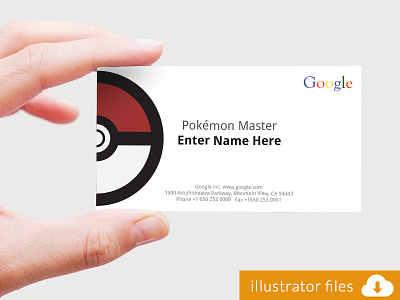Pokémon Master Business Card - Google Challenge