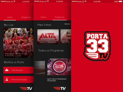 Benfica TV App app benfica btv football library slb stream team tv video