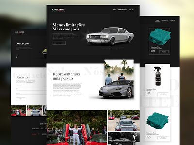 Cars And Coffee Portugal - Revisited cars classy clean flat interface minimal portugal shop site ui ux web