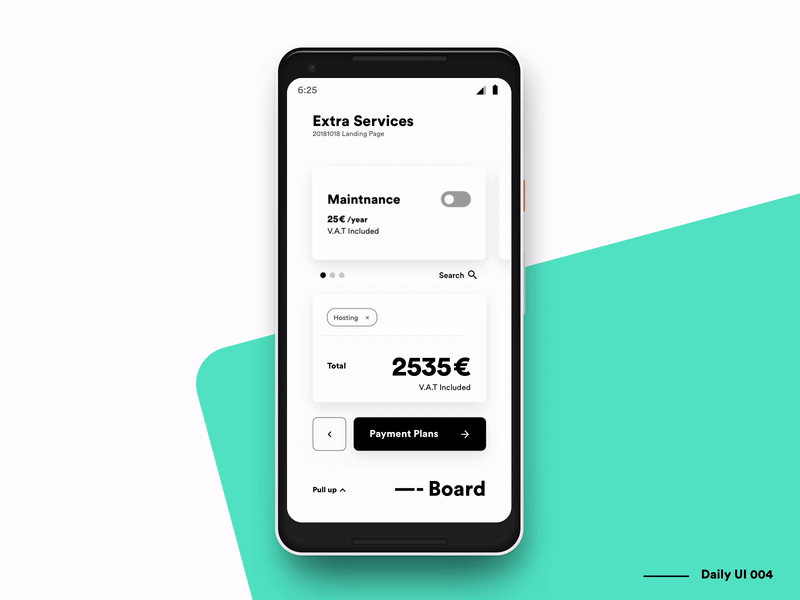 Dashboard - Price Calculator - DailyUi 004 app application calculator clean daily dailyui dash dashboard interface minimal minimalist plans platform price pricing ui ux web