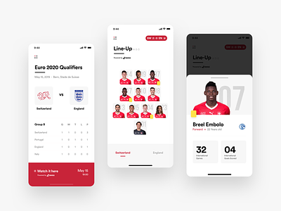 Football Federation App - Dashboard & Lineup