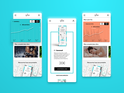 Ylo santé app app design flat ui ux vector