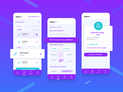 Kairos Santé UI app app design design health ui
