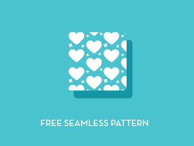 Hearts and Stars Free Seamless Pattern flat free miminal resource seamless pattern