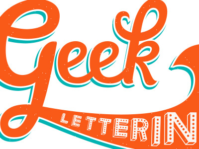 Geek Lettering illustration lettering orange texture